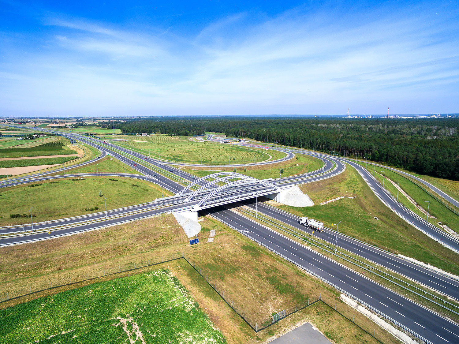 Autostrada A1 - widok z lotu ptaka